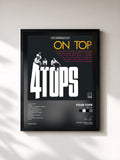 #noir Tableau de l'album On Top de Four Tops, cadre noir, imprimé et encadré en France