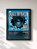 #noir Hall of Bass di Frauenarzt in stampa incorniciata, cornice nera, stampata e incorniciata in Francia