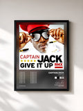 #noir Tableau de l'album Give It Up (Remix) de Captain Jack, cadre noir, imprimé et encadré en France
