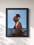 #noir Tableau de l'album World Music Radio de Jon Batiste, cadre noir, imprimé et encadré en France