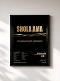 #noir You Might Need Somebody by Shola Ama as a framed art print, black frame, printed and framed in France