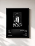 #noir Tableau de l'album LONER de Lance Butters, cadre noir, imprimé et encadré en France