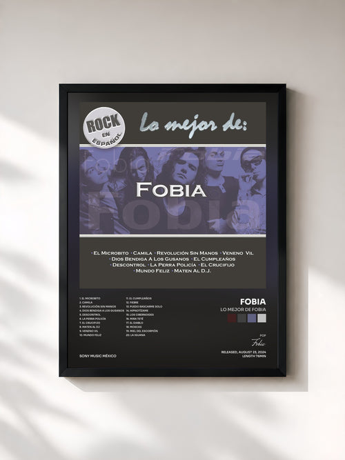 Fobia · Lo Mejor de Fobia — Affiche encadrée