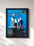 #noir Tableau de l'album Roses Are Red de Aqua, cadre noir, imprimé et encadré en France
