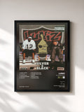 #noir Tableau de l'album Silver & Black de Luniz, cadre noir, imprimé et encadré en France