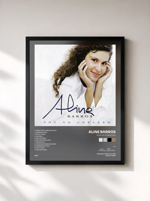 Aline Barros · Voz do Coração — Affiche encadrée