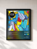 #noir Tableau de l'album Colours (The B-Sides) de Hot Chip, cadre noir, imprimé et encadré en France