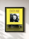 #noir Tableau de l'album 1936 de Edith Piaf, cadre noir, imprimé et encadré en France