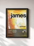 #noir Tableau de l'album Stutter de James, cadre noir, imprimé et encadré en France