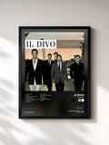 #noir Tableau de l'album Siempre de Il Divo, cadre noir, imprimé et encadré en France