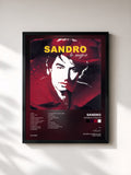 #noir Tableau de l'album Sandro Lo Mejor de Sandro, cadre noir, imprimé et encadré en France