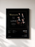 #noir The Love Album di Westlife in stampa incorniciata, cornice nera, stampata e incorniciata in Francia