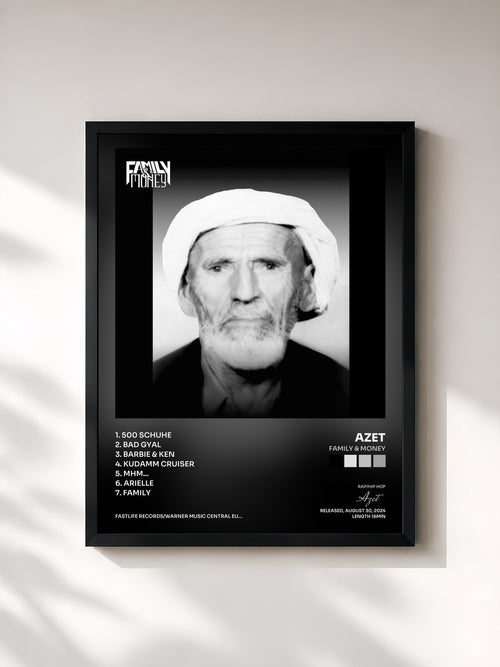 Azet · FAMILY & MONEY — Affiche encadrée