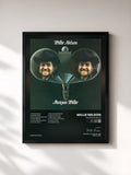 #noir Tableau de l'album Shotgun Willie de Willie Nelson, cadre noir, imprimé et encadré en France