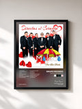 #noir Tableau de l'album Directas al Corazón de Grupo Mojado, cadre noir, imprimé et encadré en France