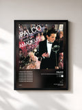 #noir Tableau de l'album Rock Me Amadeus 30th Anniversary de Falco, cadre noir, imprimé et encadré en France