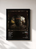 #noir Tableau de l'album Respect The Come Up de Meekz, cadre noir, imprimé et encadré en France