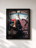 #noir Tableau de l'album Provisional Licence de M1llionz, cadre noir, imprimé et encadré en France