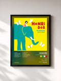 #noir Tableau de l'album 12 chansons pour Jouer de Henri Dès, cadre noir, imprimé et encadré en France