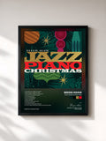#noir Tableau de l'album Jazz Piano Christmas de Beegie Adair, cadre noir, imprimé et encadré en France
