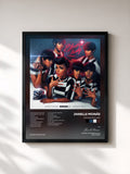 #noir Tableau de l'album The Electric Lady de Janelle Monáe, cadre noir, imprimé et encadré en France