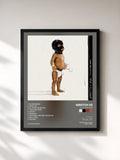 #noir Tableau de l'album little BIG Man de Wretch 32, cadre noir, imprimé et encadré en France