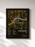 #noir Tableau de l'album The Christmas 2020 Soundtrack de Chansons de Noel, cadre noir, imprimé et encadré en France