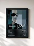 #noir Tableau de l'album Ride It de Jay Sean, cadre noir, imprimé et encadré en France