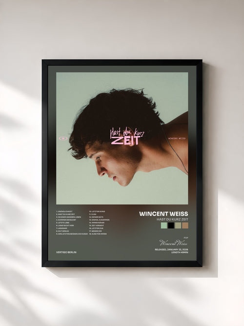 Wincent Weiss · Hast du kurz Zeit — Affiche encadrée
