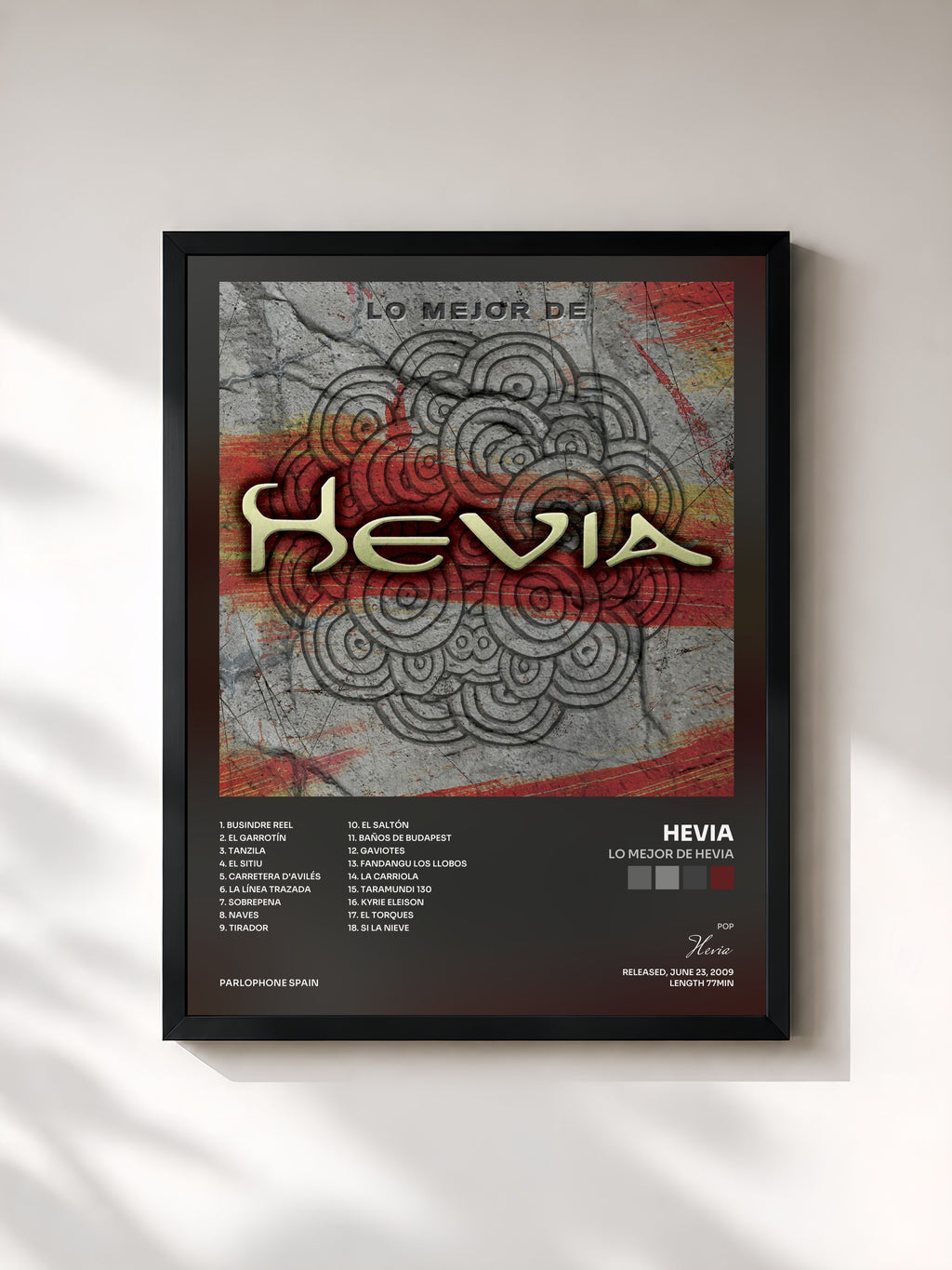 #noir Tableau de l'album Lo Mejor De Hevia de Hevia, cadre noir, imprimé et encadré en France