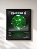 #noir Tableau de l'album Emerald de Dardan, cadre noir, imprimé et encadré en France