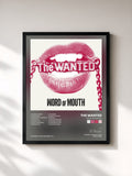 #noir Tableau de l'album Word Of Mouth de The Wanted, cadre noir, imprimé et encadré en France