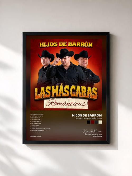 Hijos De Barron · Las Más Caras Románticas — Affiche encadrée