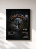 #noir Tableau de l'album Nudy Land de Young Nudy, cadre noir, imprimé et encadré en France