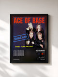 #noir Tableau de l'album Don't Turn Around (The Remixes) de Ace of Base, cadre noir, imprimé et encadré en France