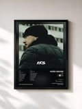 #noir Tableau de l'album KKS de Kool Savas, cadre noir, imprimé et encadré en France