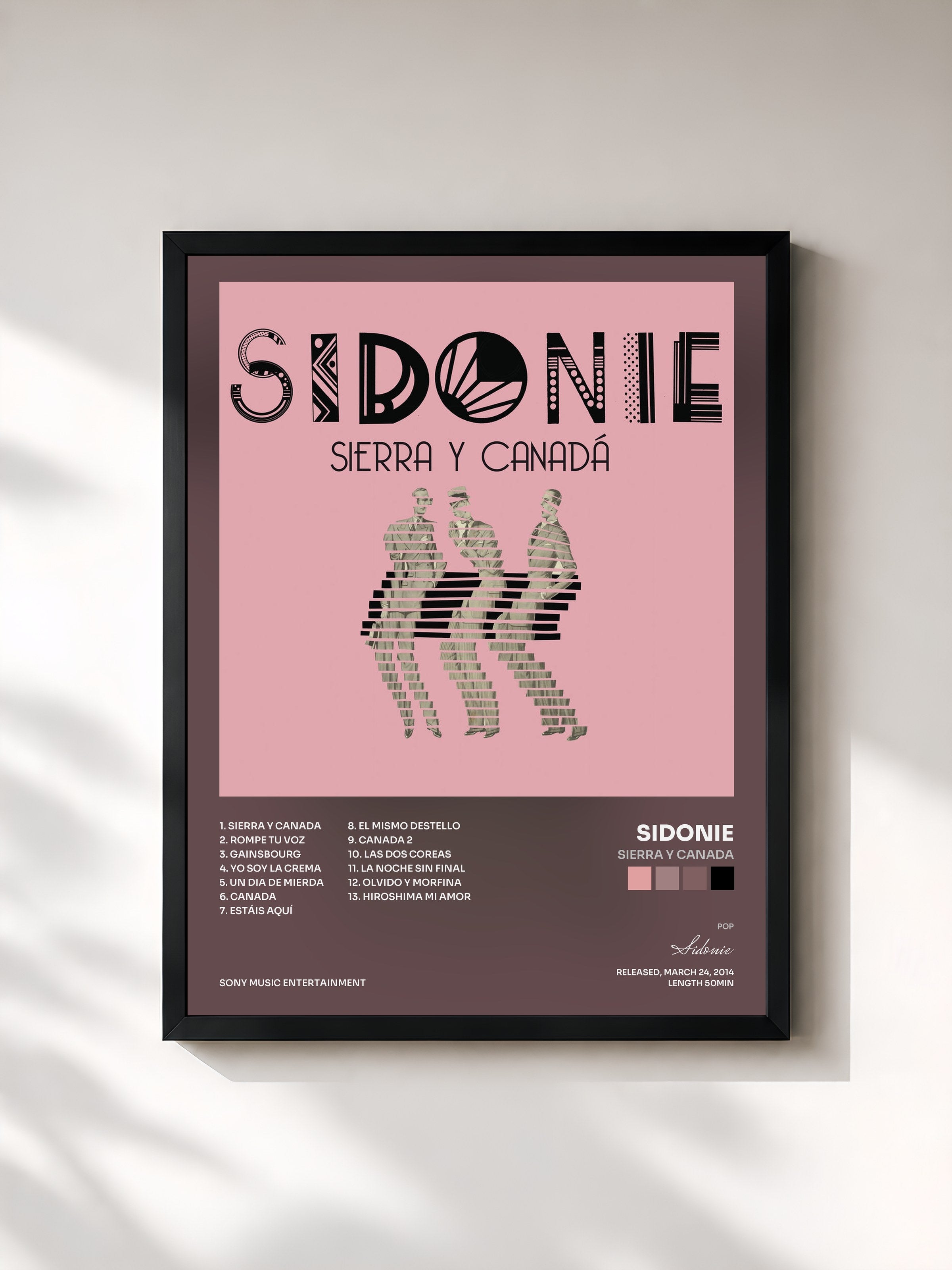 #noir Tableau de l'album Sierra y Canada de Sidonie, cadre noir, imprimé et encadré en France