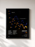 #noir Tableau de l'album The Proximity Effect de Nada Surf, cadre noir, imprimé et encadré en France