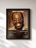 #noir Tableau de l'album Heartbeat de Curtis Mayfield, cadre noir, imprimé et encadré en France