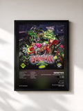 #noir Tableau de l'album OUTTATHISWORLD - RADIO SHOW, Vol. 2 de Genetikk, cadre noir, imprimé et encadré en France