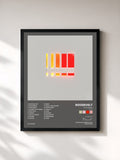 #noir Tableau de l'album Polydans (Deluxe) de Roosevelt, cadre noir, imprimé et encadré en France