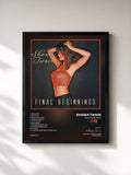 #noir Tableau de l'album Final Beginnings de Shania Twain, cadre noir, imprimé et encadré en France