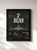 #noir Tableau de l'album 7 Seas de Dirty Heads, cadre noir, imprimé et encadré en France