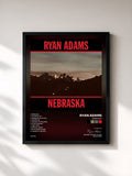 #noir Tableau de l'album Nebraska de Ryan Adams, cadre noir, imprimé et encadré en France