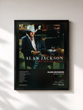 #noir Tableau de l'album Like Red On A Rose de Alan Jackson, cadre noir, imprimé et encadré en France
