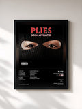 #noir Tableau de l'album Goon Affiliated de Plies, cadre noir, imprimé et encadré en France