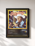 #noir Tableau de l'album Columbia Historic Edition de Gene Autry, cadre noir, imprimé et encadré en France