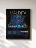 #noir Tableau de l'album Maldita Sinfónica (Directo Sinfónico) de Maldita Nerea, cadre noir, imprimé et encadré en France