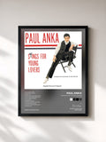 #noir Tableau de l'album Swings For Young Lovers (Remastered) de Paul Anka, cadre noir, imprimé et encadré en France