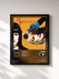 #noir Tableau de l'album Desire Walks On de Heart, cadre noir, imprimé et encadré en France